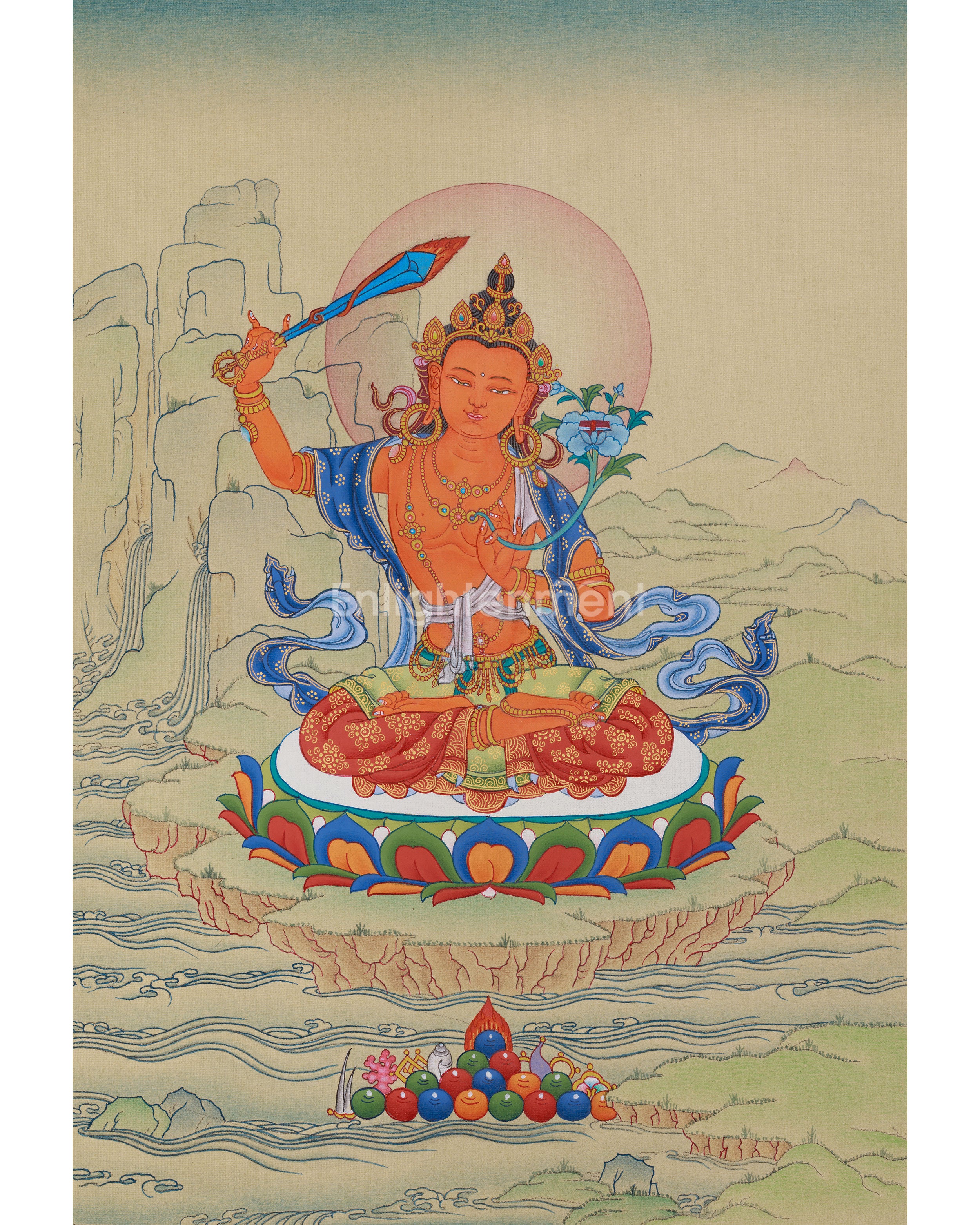 Manjushri Bodhisattva Thangka