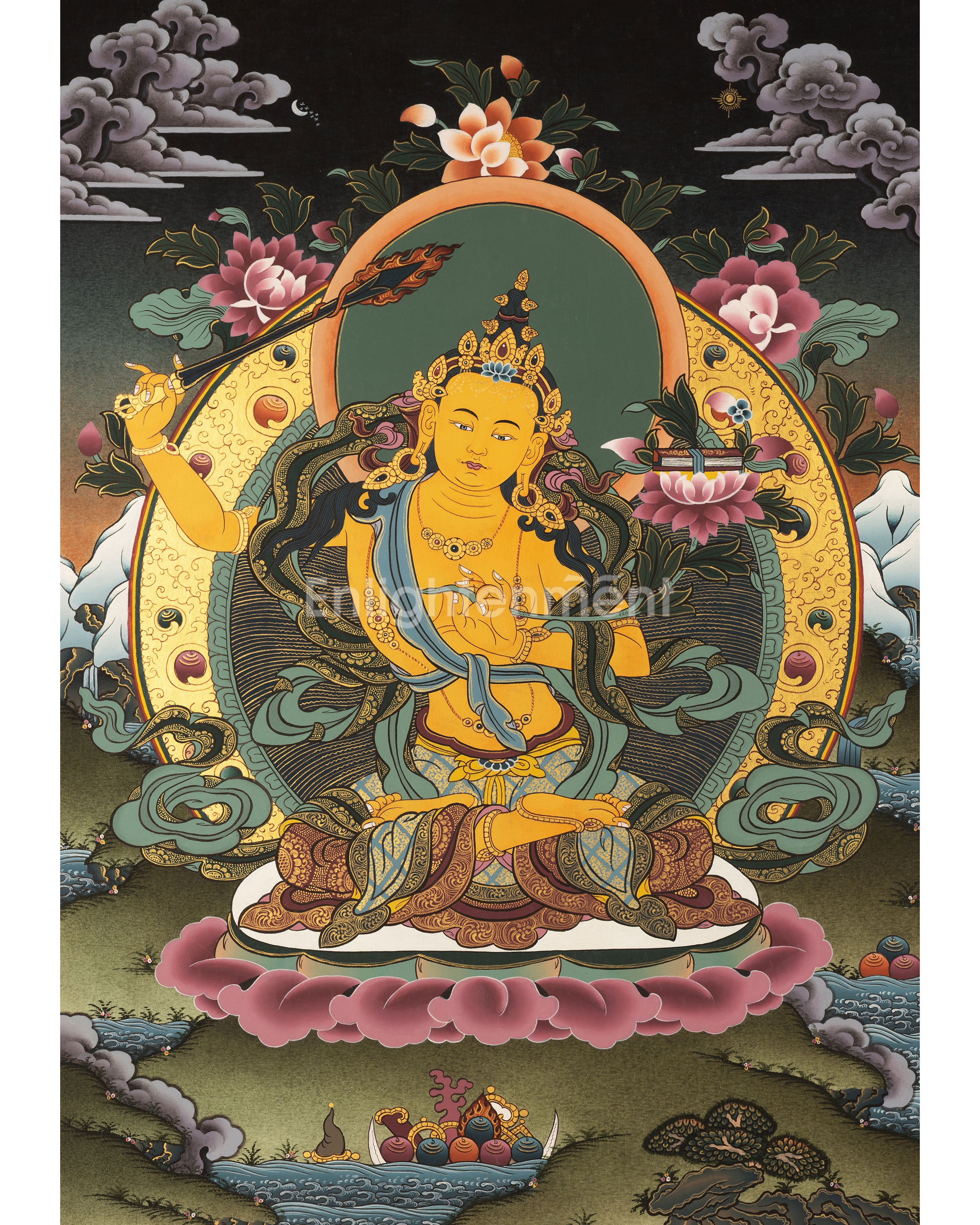 Manjushri Buddha Thangka 