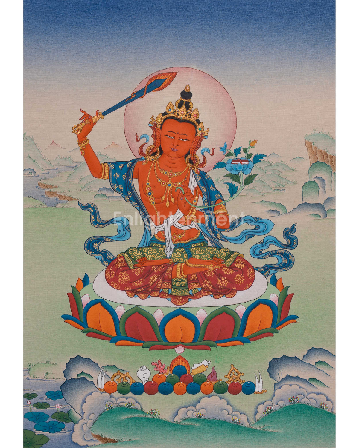 Manjushri Buddhist Deity Thangka