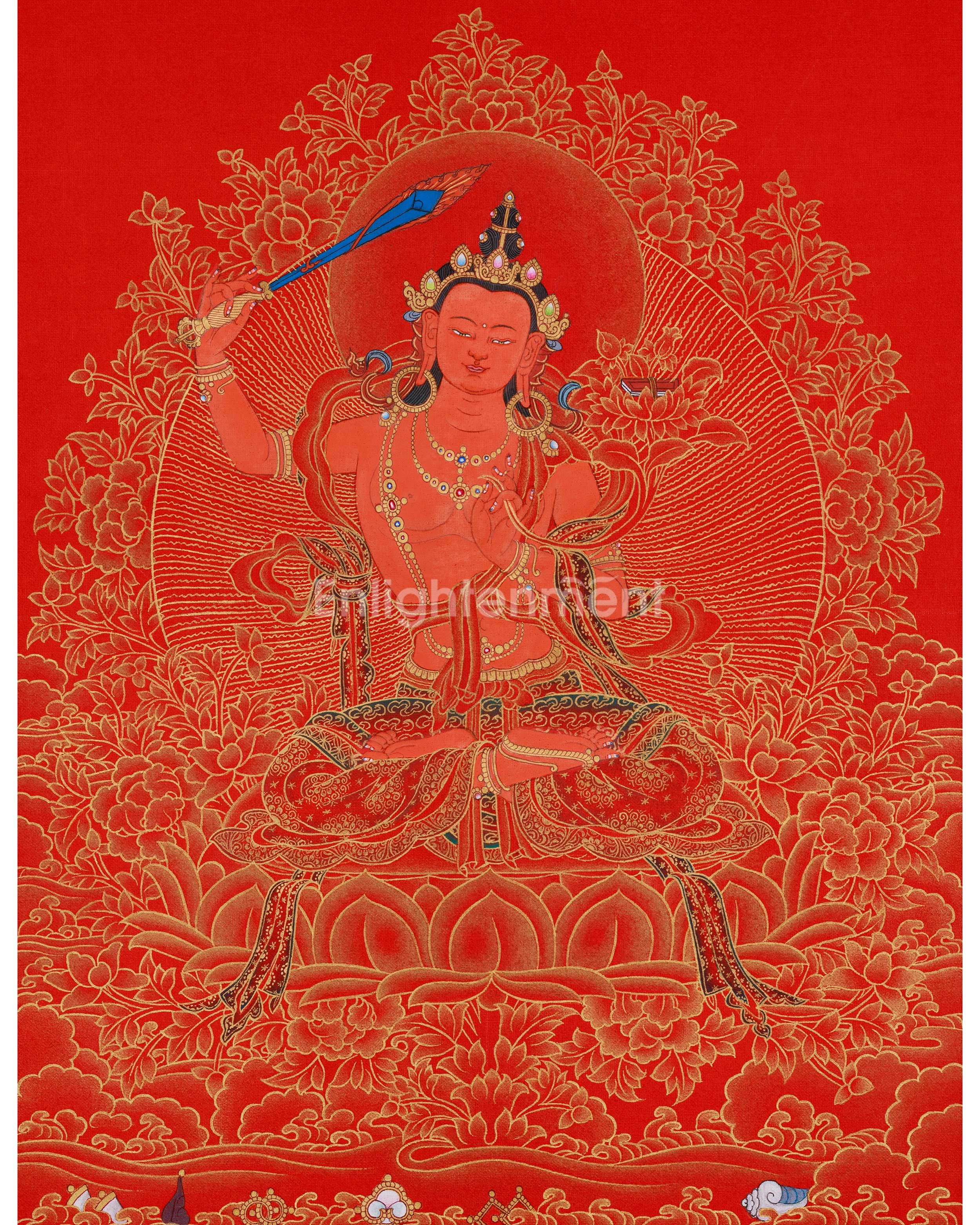 Manjushri Thangka Sword of Enlightenment 