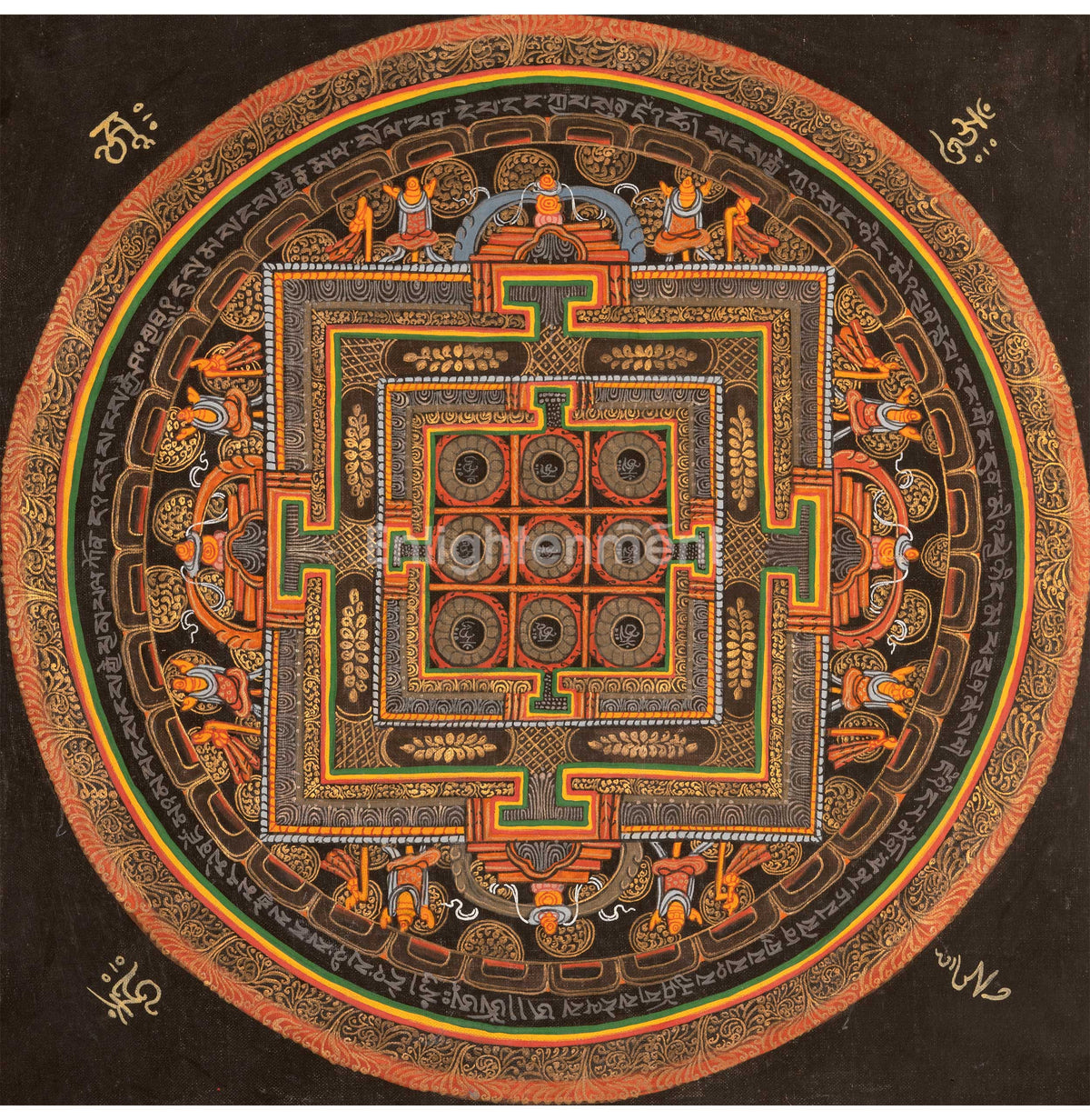 Mantra Mandala Thangka |  Wall Decoration Painting