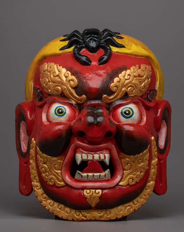 Fierce Deity Face Mask | Traditional Wall hanging  Symbolizing Power & Mysticism