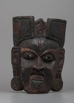 Wooden Buddhist Master Mask