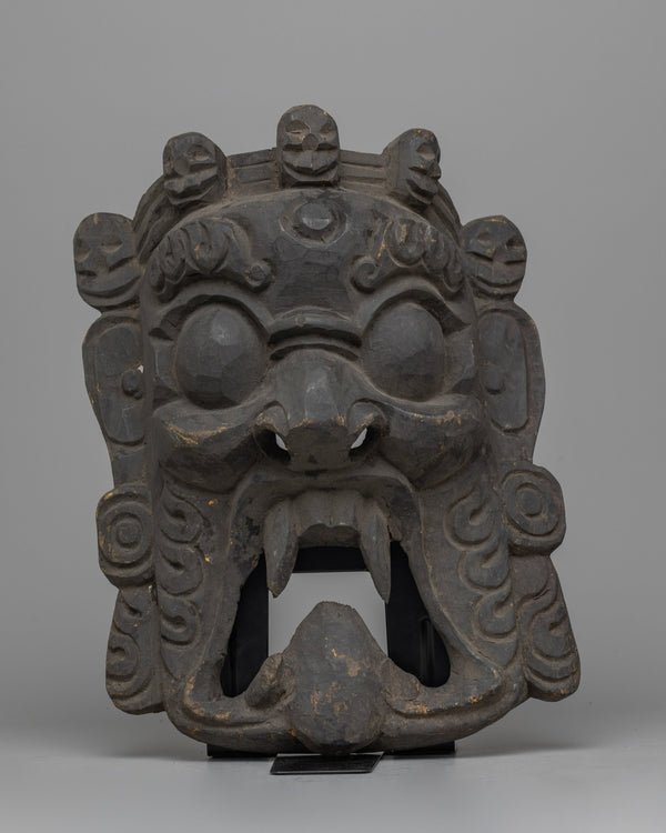  Mahakala Wooden Mask, 