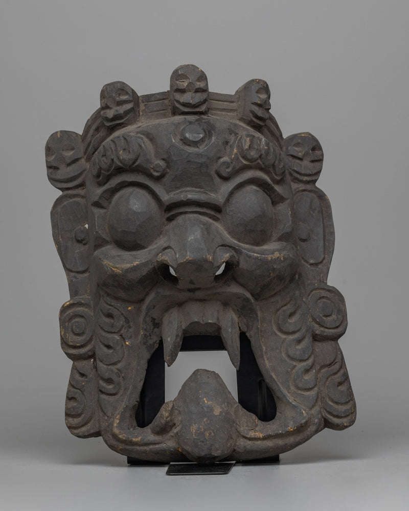  Mahakala Wooden Mask, 