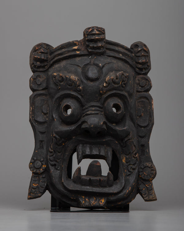 Wooden Vintage Mahakala Mask