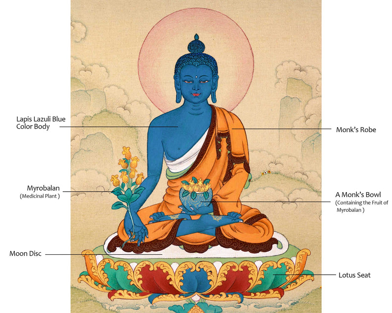 Medicine Buddha: Healing Buddha in Lhasa's Pure Stone Colors