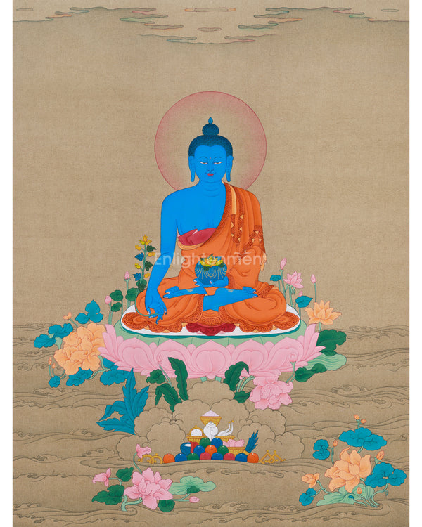 Supreme Healer Bhaisajyaguru Thangka | A Beacon of Health and Spiritual Enlightenment