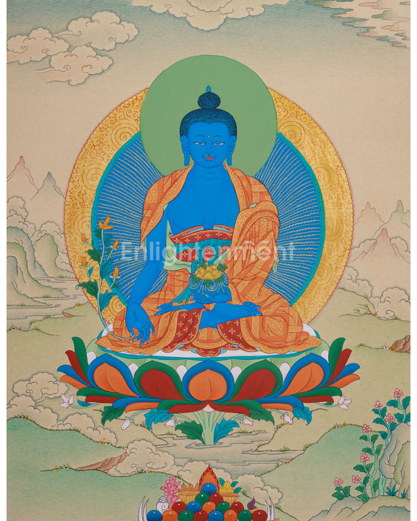 Blue Medicine Buddha Painting