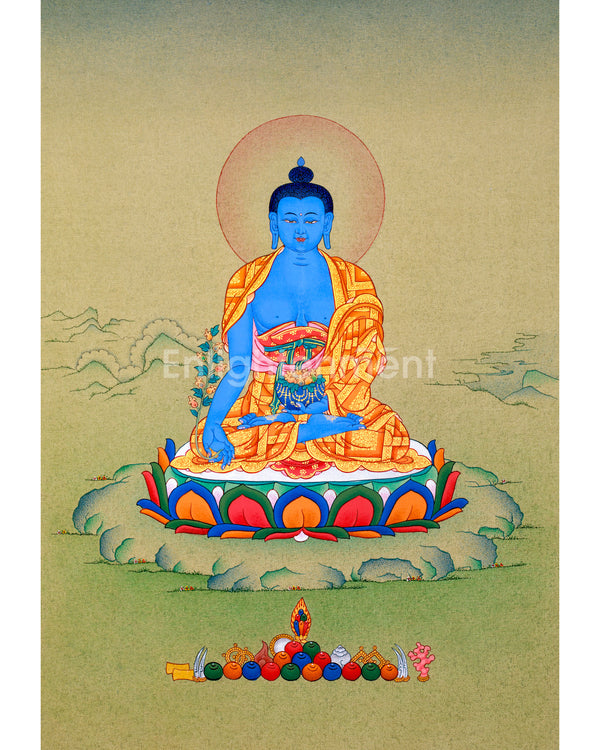 Healing Blue Medicine Buddha Thangka