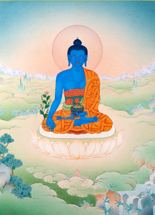 Beautiful Medicine Buddha Thangka | Healer Of All | Buddhist Art