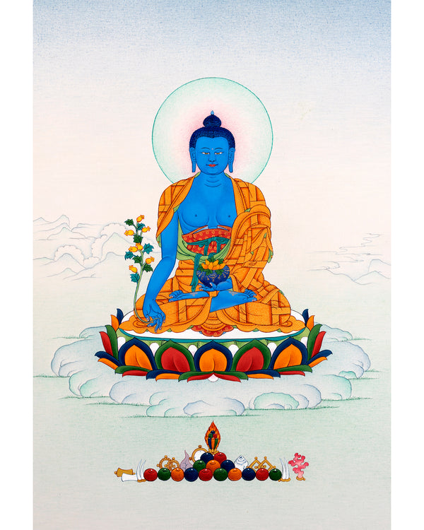 The Medicine Buddha | Tibetan Thangka Painting