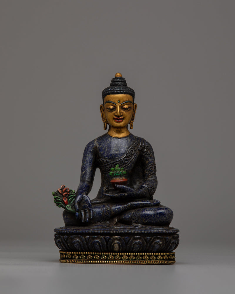 Lapis Buddha Medicine Statue