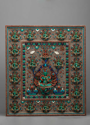 Green Tara Metal Artwork Wall Hanging