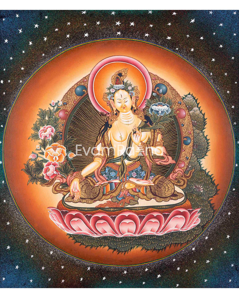 Original Hand Painted Buddha and Bodhisattva Tibetan Thangka Art | Spiritual Wall Decor