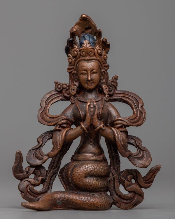 Copper Naga Kanya Statue