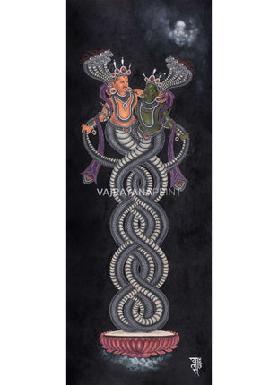  Naga Raja and Naga Rani Thangka Print