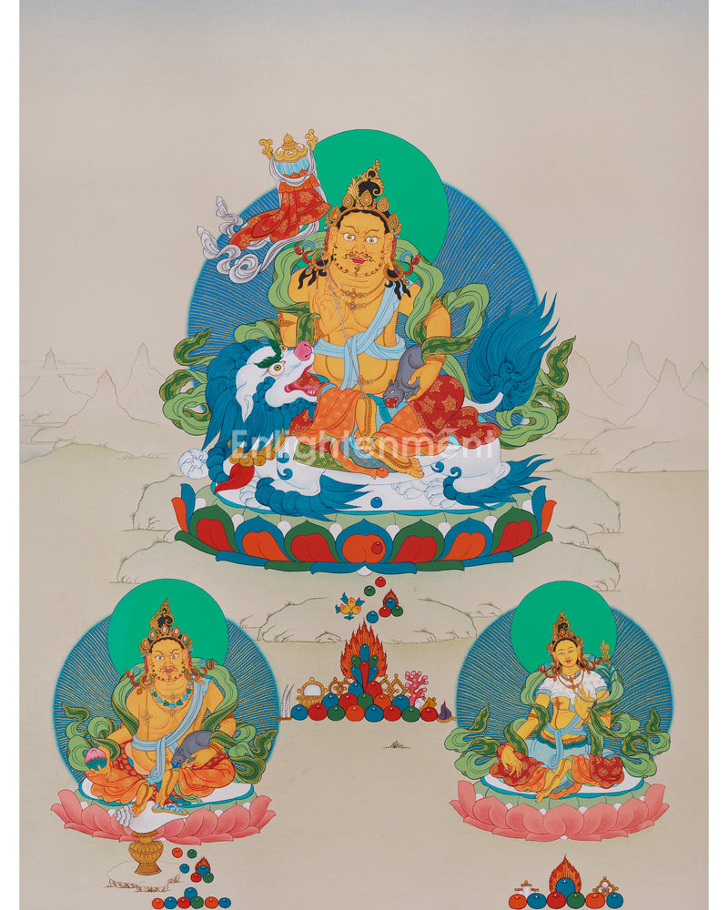 The Wealth Deities of Buddhism: Namtoshe, Jambala & Vasudhara