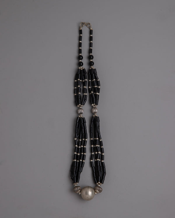 Black Beads Necklace