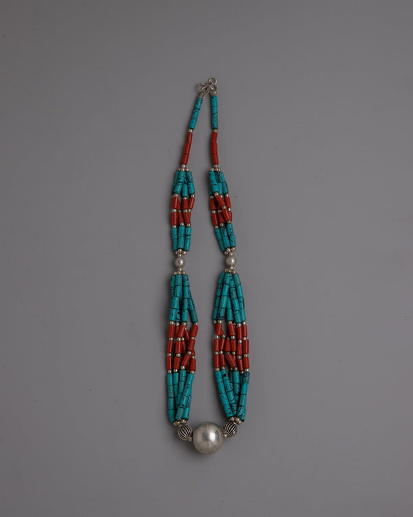 Tibetan Turquoise Jewelry Necklace 