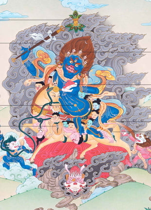 Palden Lhamo Prayer Thangka | Hand-Painted Buddhist Deity Painting