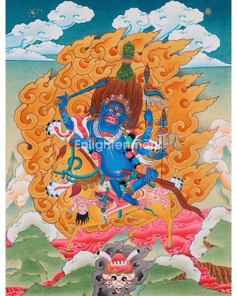 Wrathful Palden lhamo | Tibetan Art