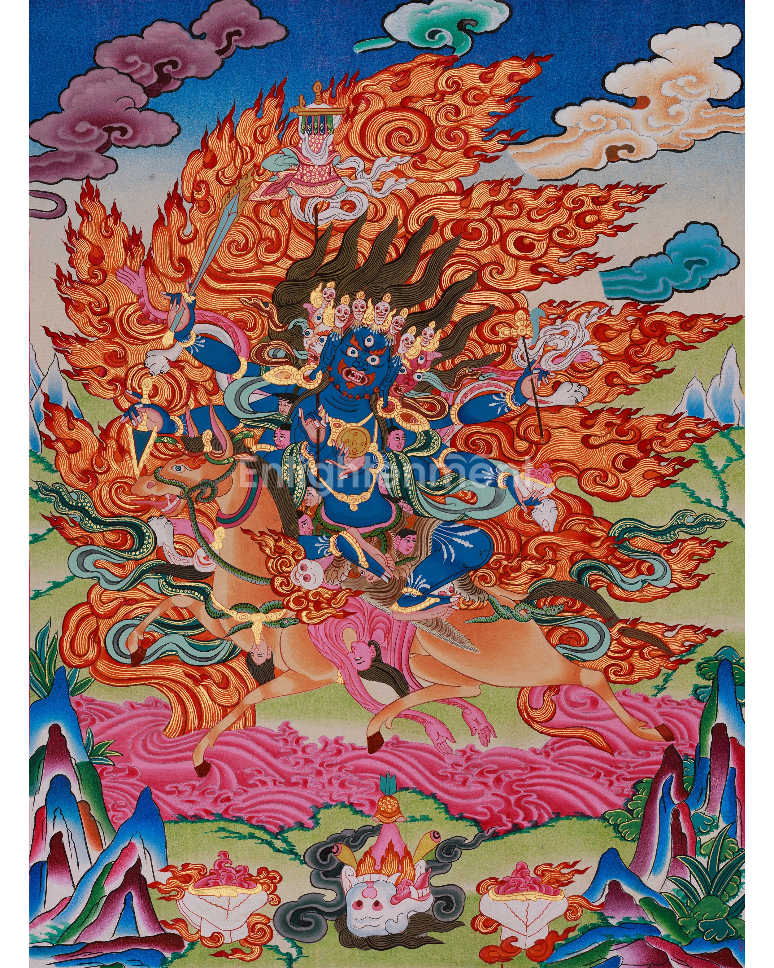 Palden Lhamo Tibetan Thangka