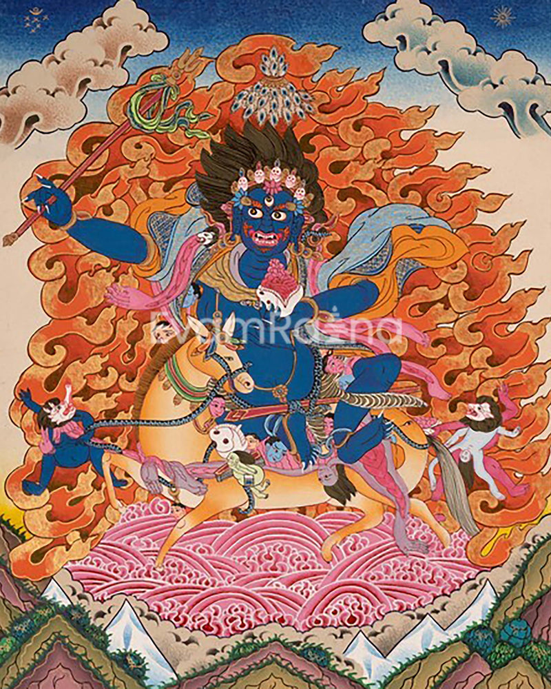 Original Hand-Painted Palden Lhamo Thangka | Feminist Deity Vajrayana Travel Thangka For Practitioner |