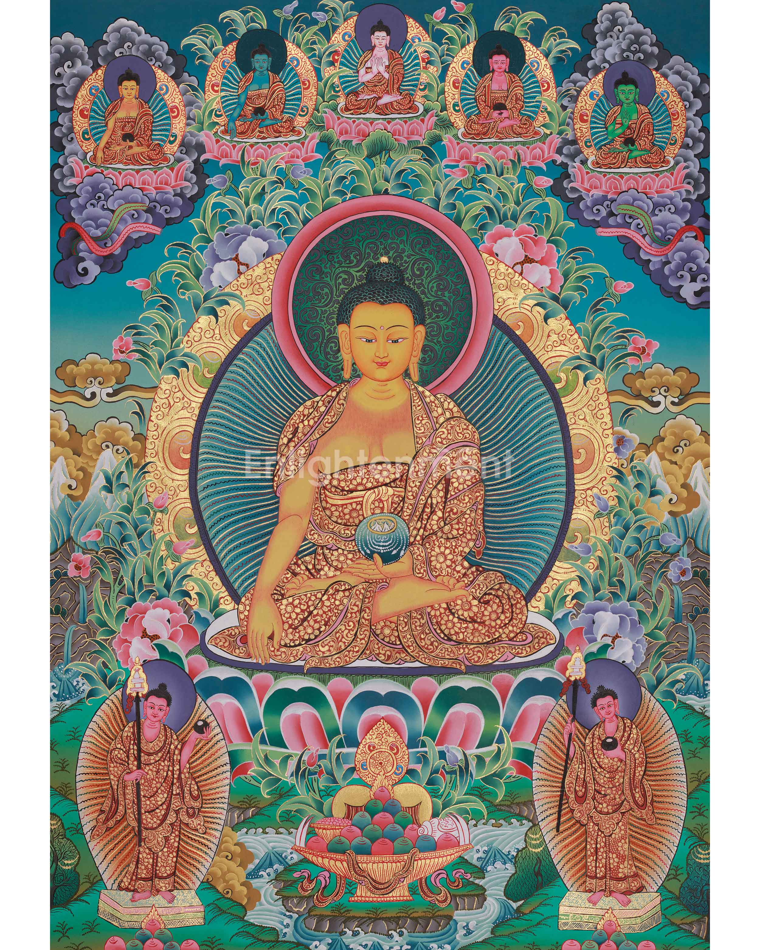 Peaceful Deity, Buddha Shakyamuni Thangka