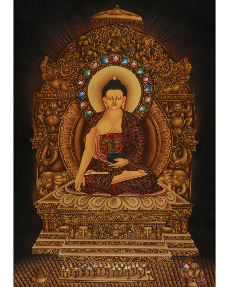 Peaceful Shakyamuni Buddha Thangka