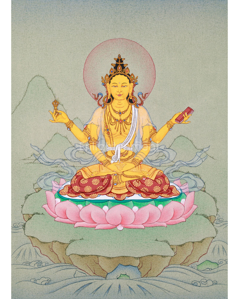 Prajana Paramita Thangka, Handpainted Art