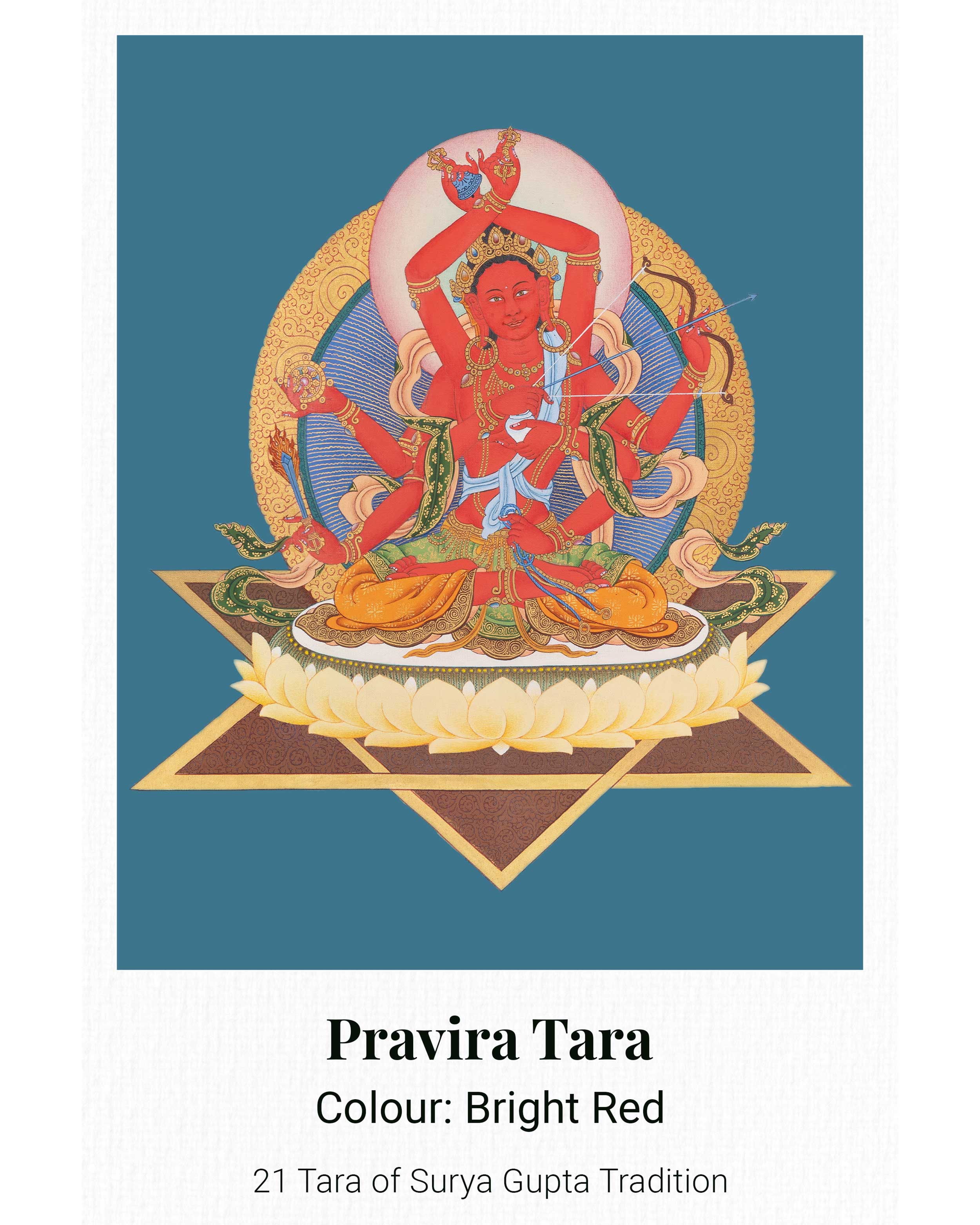 21 Tara Canvas Print | Spiritual Artwork of the 21 Transformative Forms of Goddess Tara