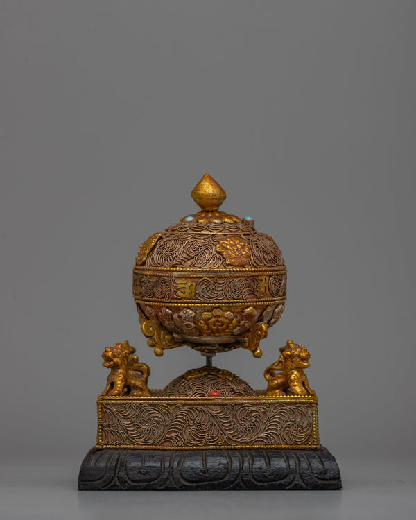 Traditional Tibetan Buddhist Prayer Wheel