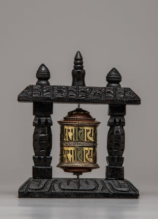 Wood Prayer Wheel Nepal