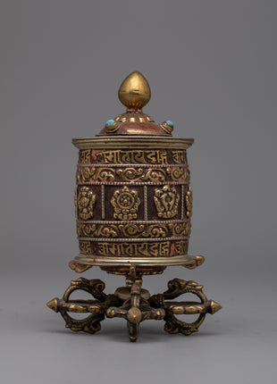Tibetan Buddhist Prayer Spinning Wheel