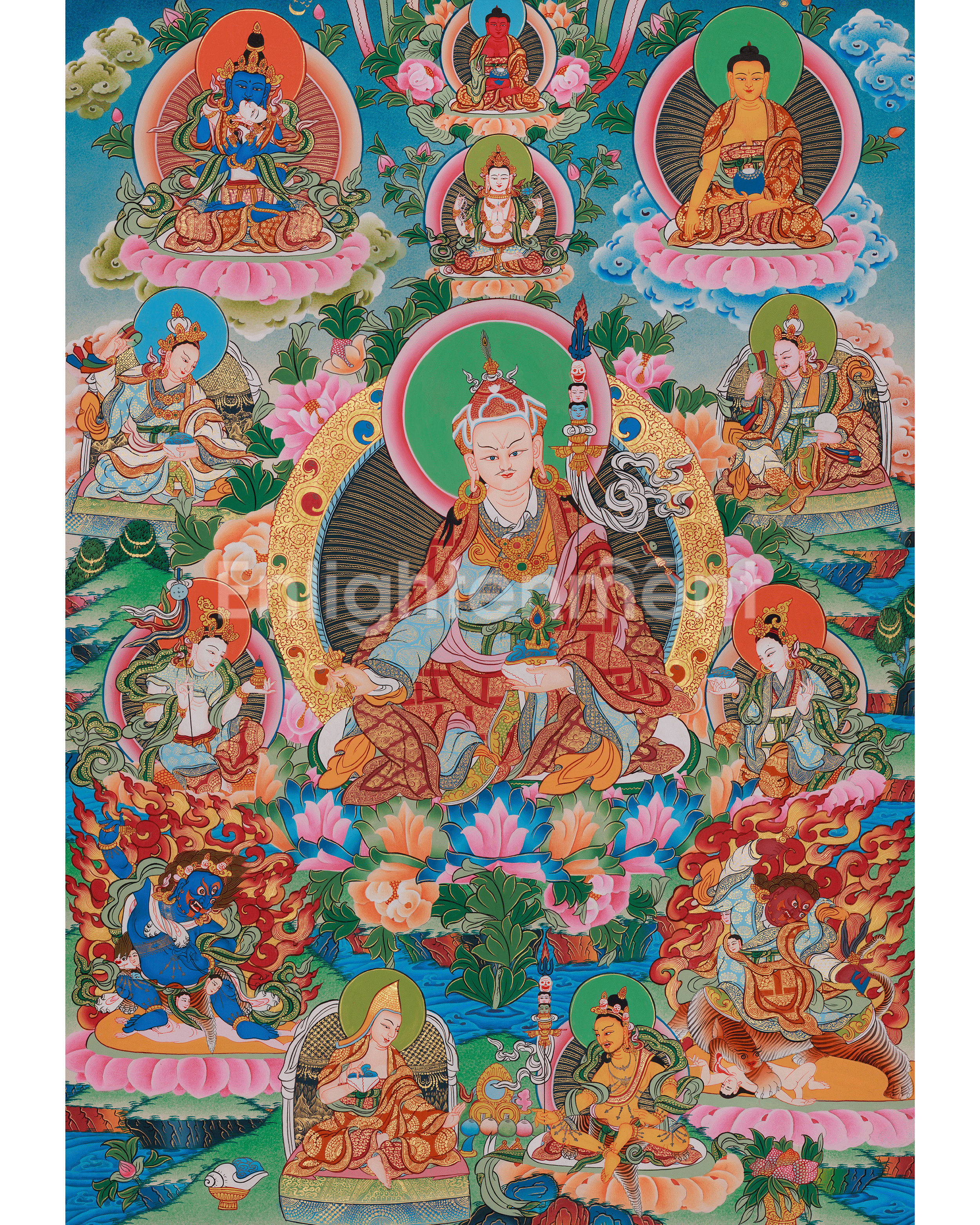 Precious Guru Rinpoche Thangka 