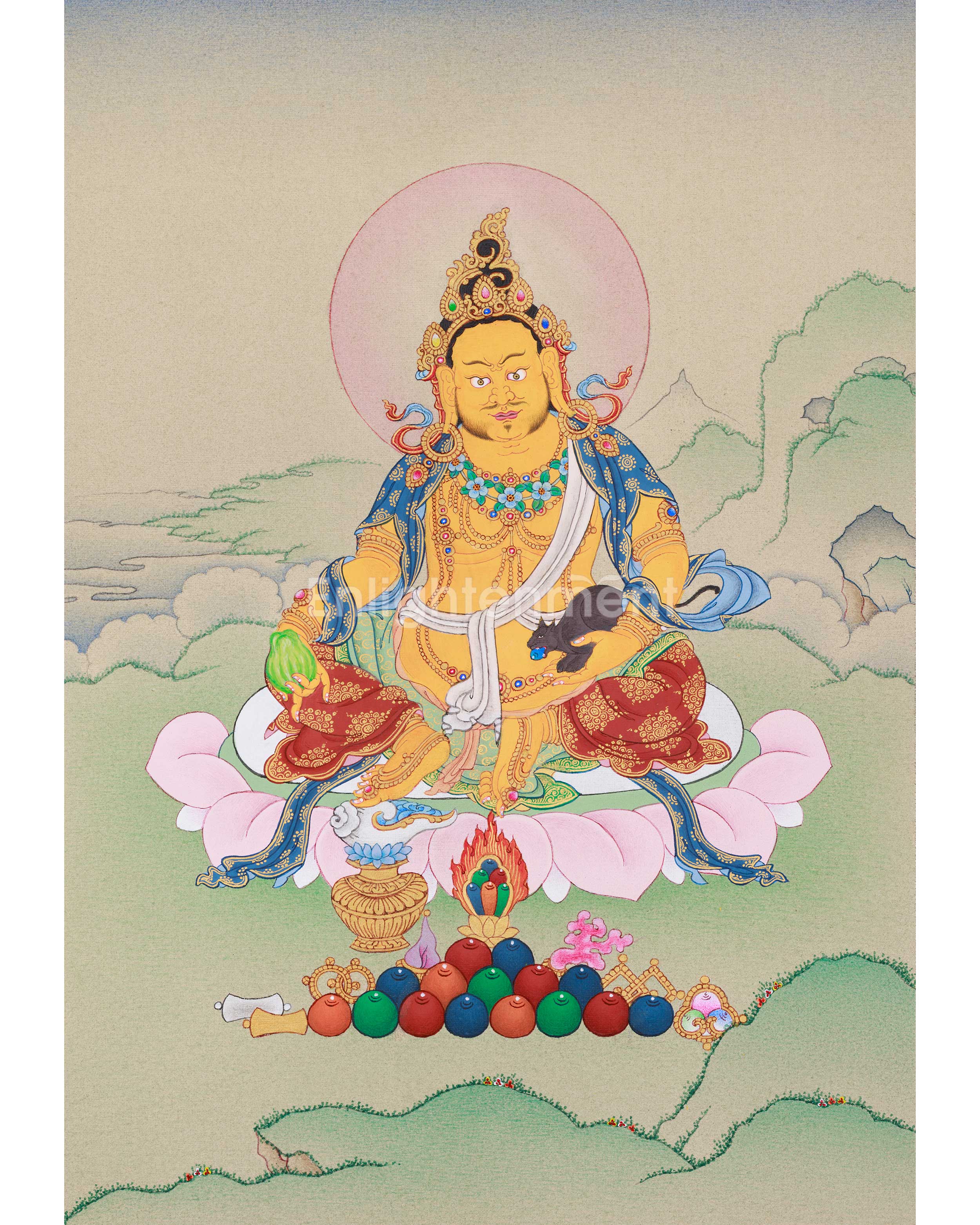 Prosperity Dzambhala Thangka