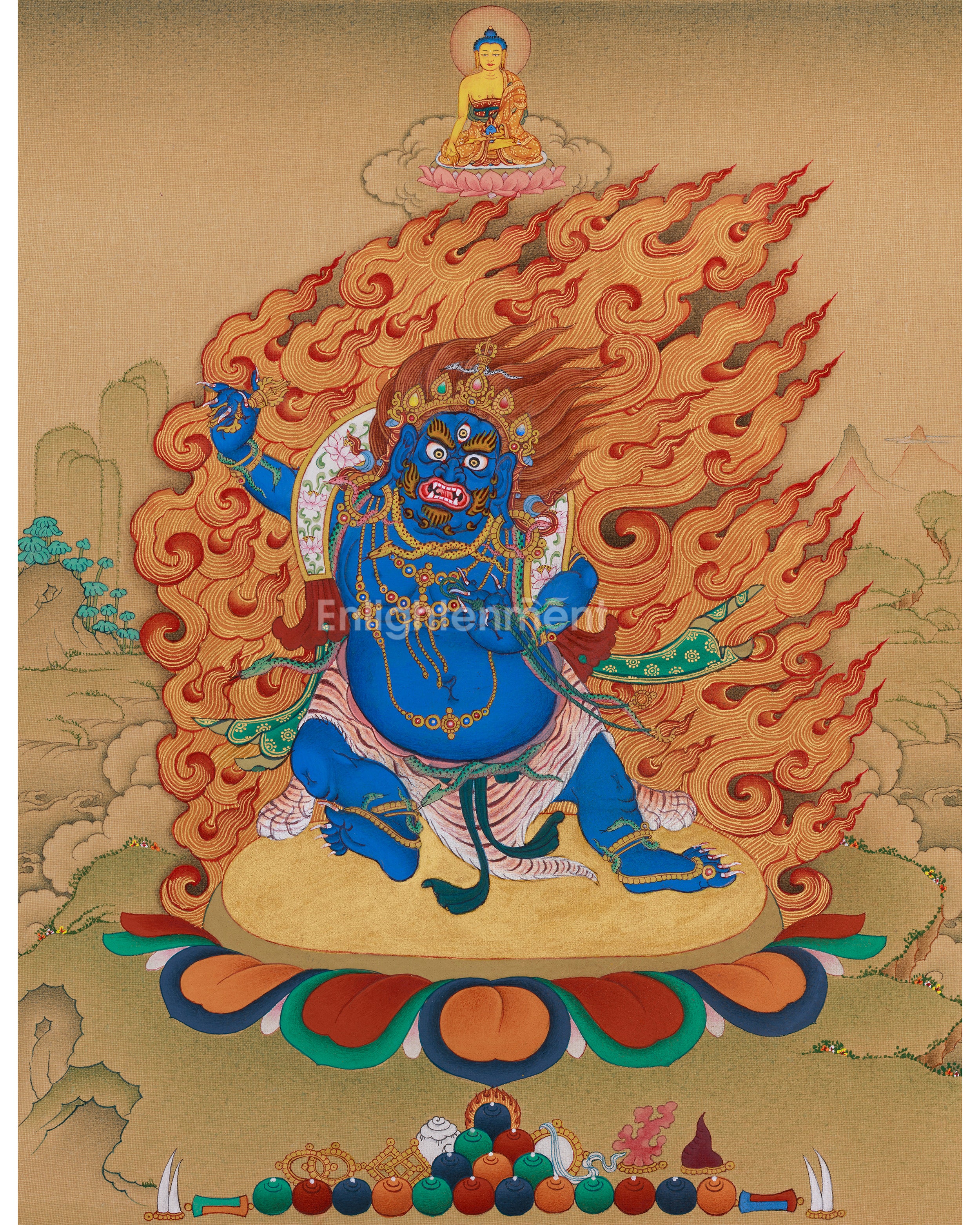 Protector of Dharma Vajrapani Thangka 