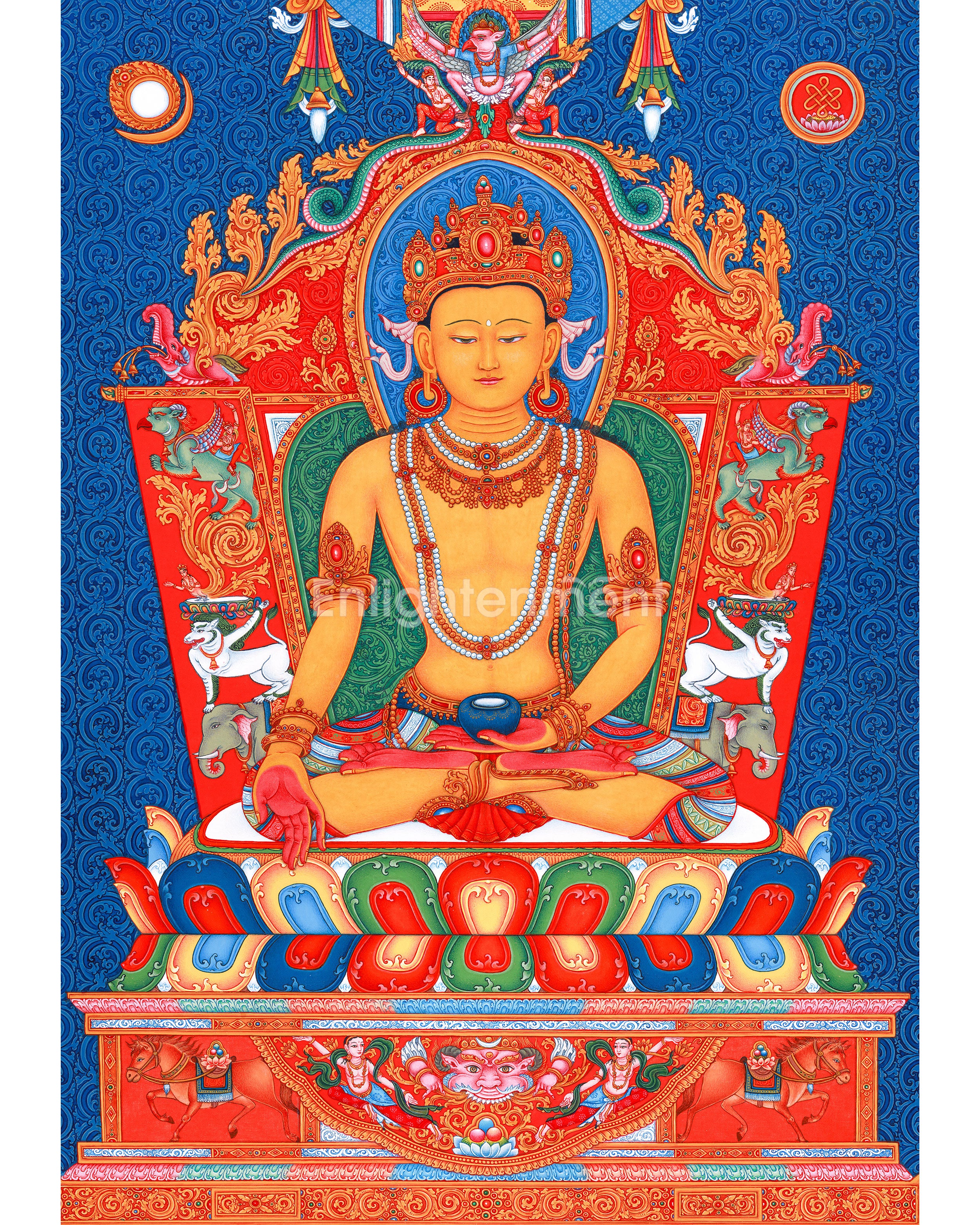 5 Buddha Thangka Painting Set for Spiritual Growth | Hand Painted Traditional Thangka