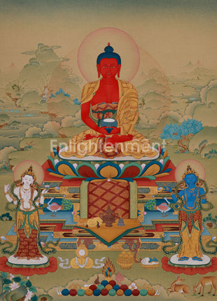 Red Amitabha Buddha Thangka