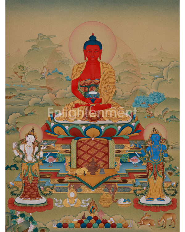 Red Amitabha Buddha Thangka