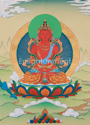 Red Buddha Amitayus Thangka