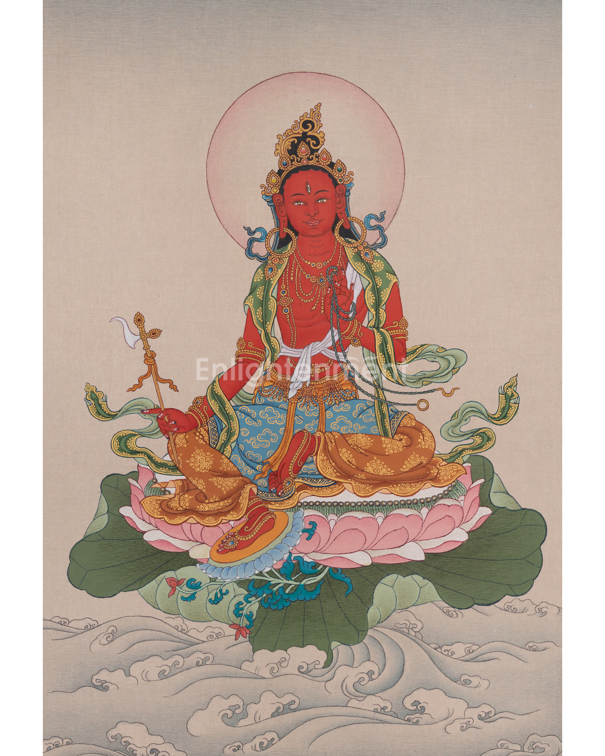 Red Tara Traditional Thangka