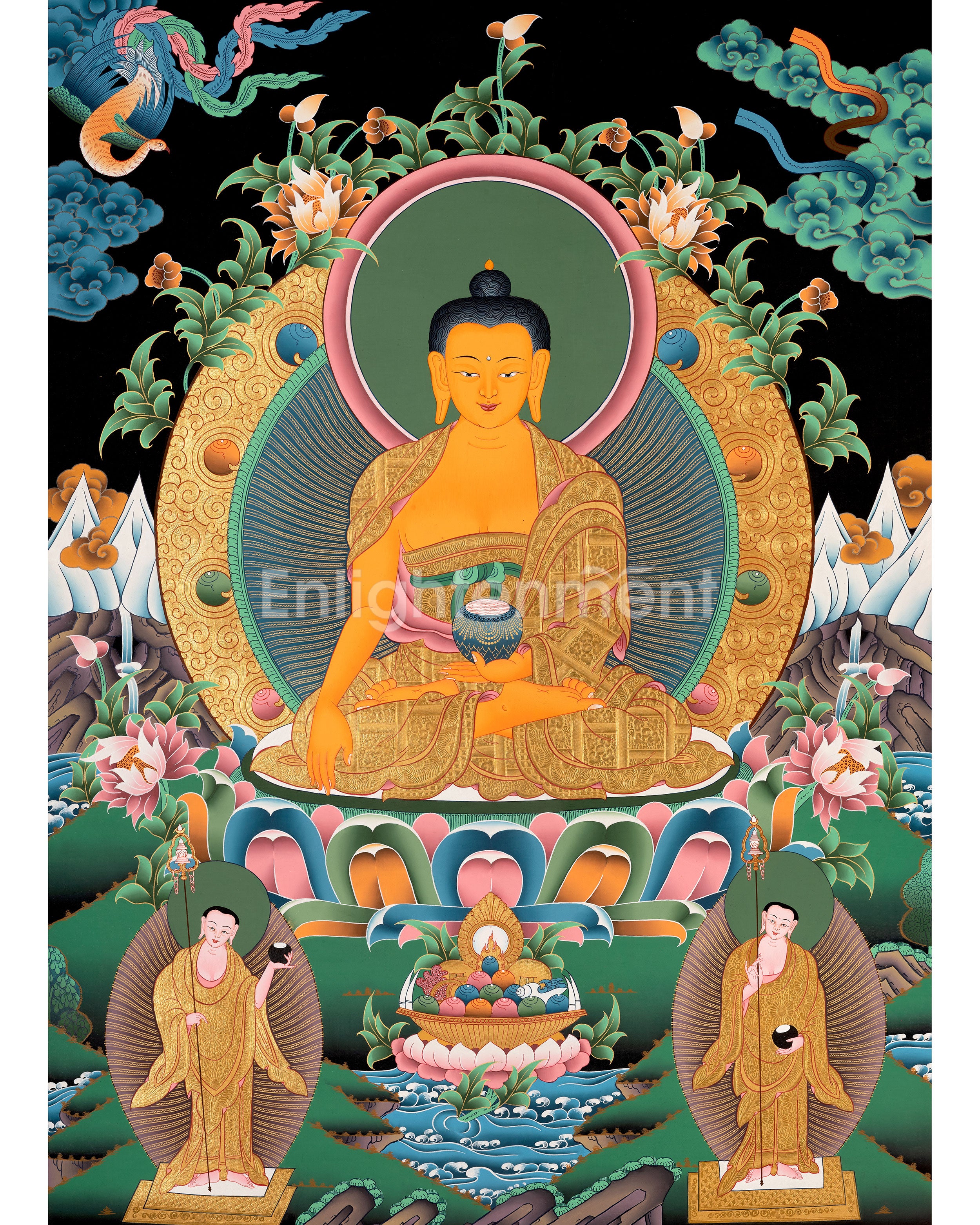 Religious Shakyamuni Buddha Thangka