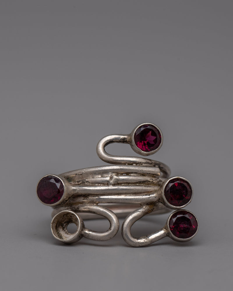 Sterling Silver Ruby Ring