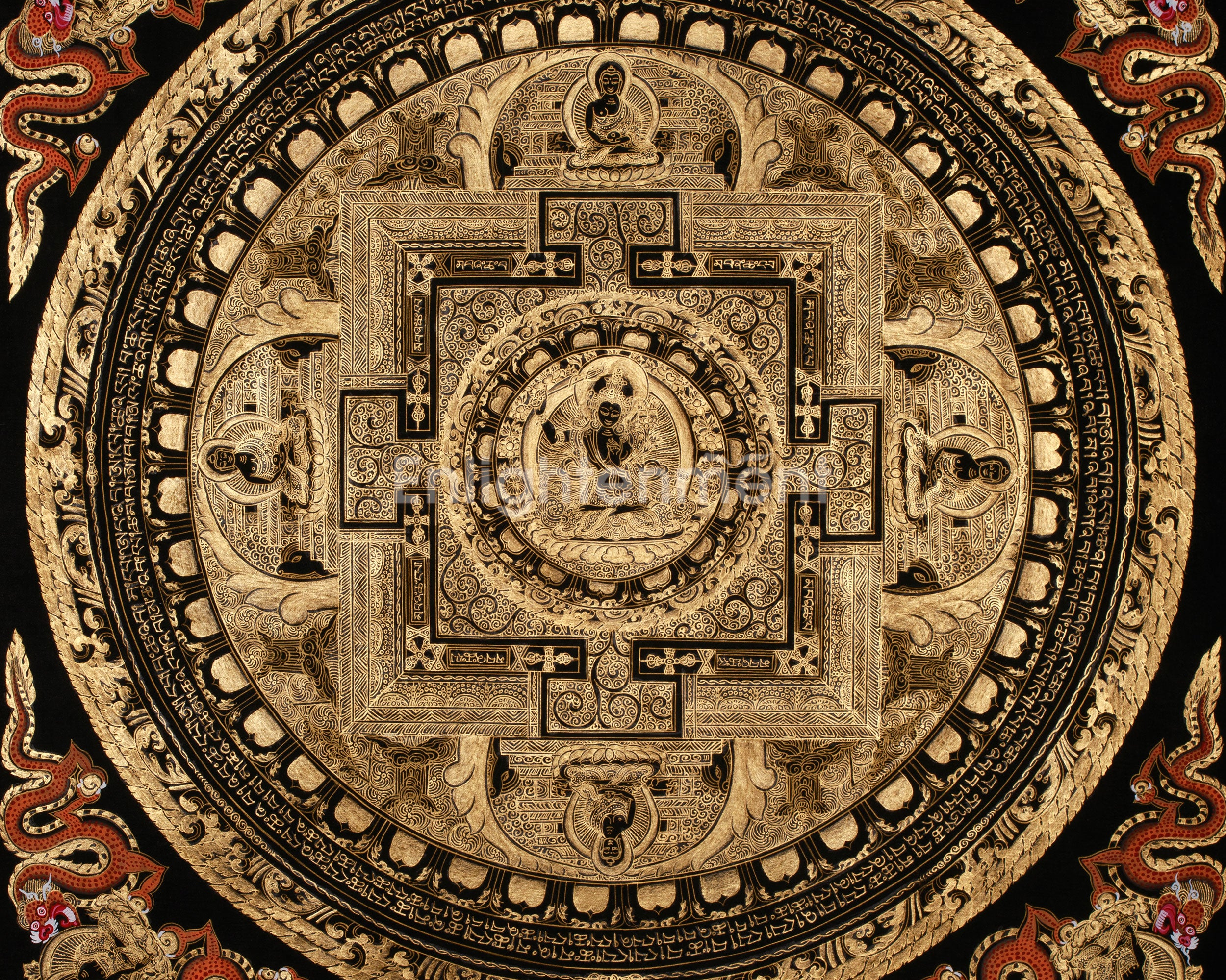 Manjushri Mandala Thangka | Unfolding the Path to Enlightenment