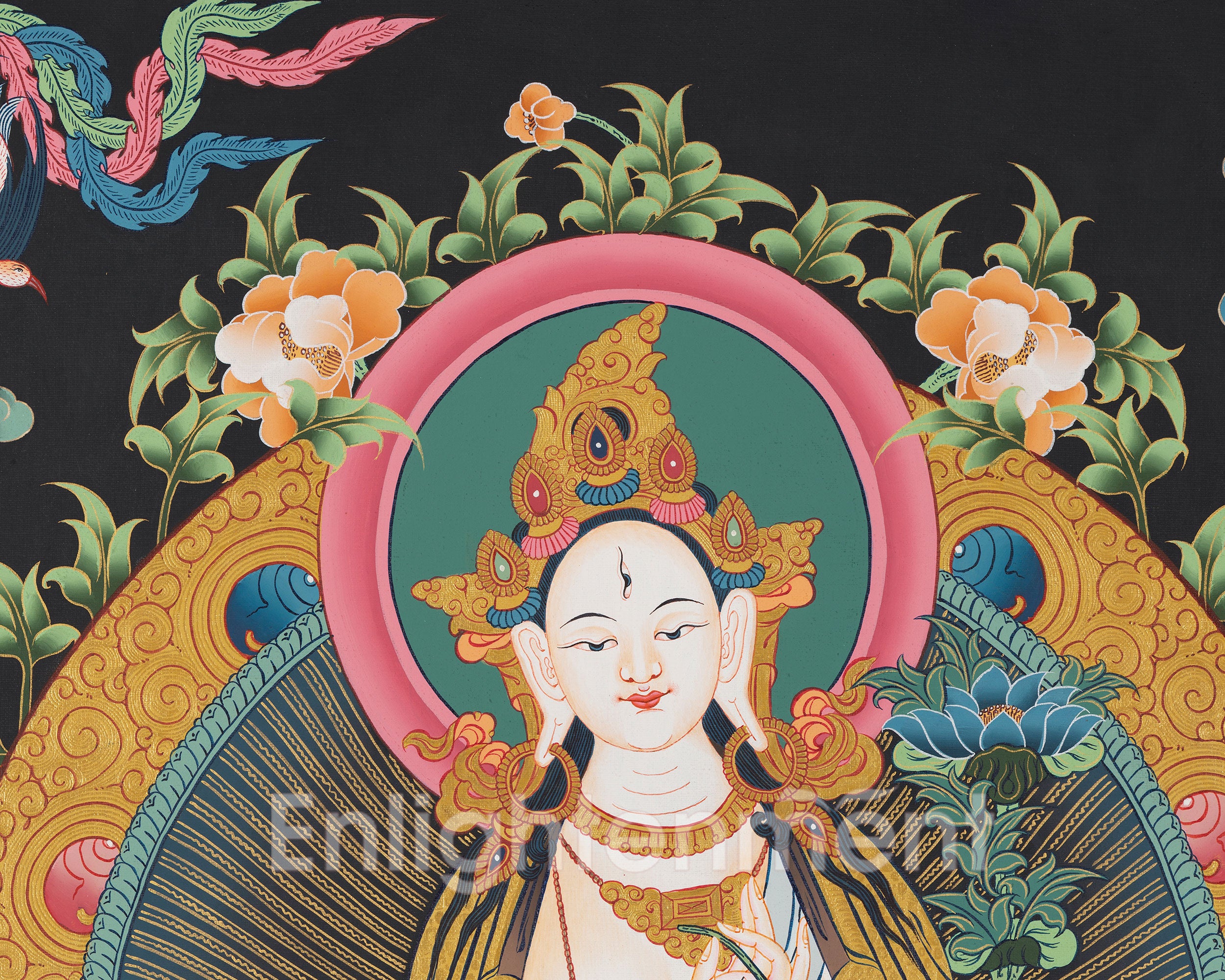 White Tara Thangka Painting | Female Bodhisattva Art