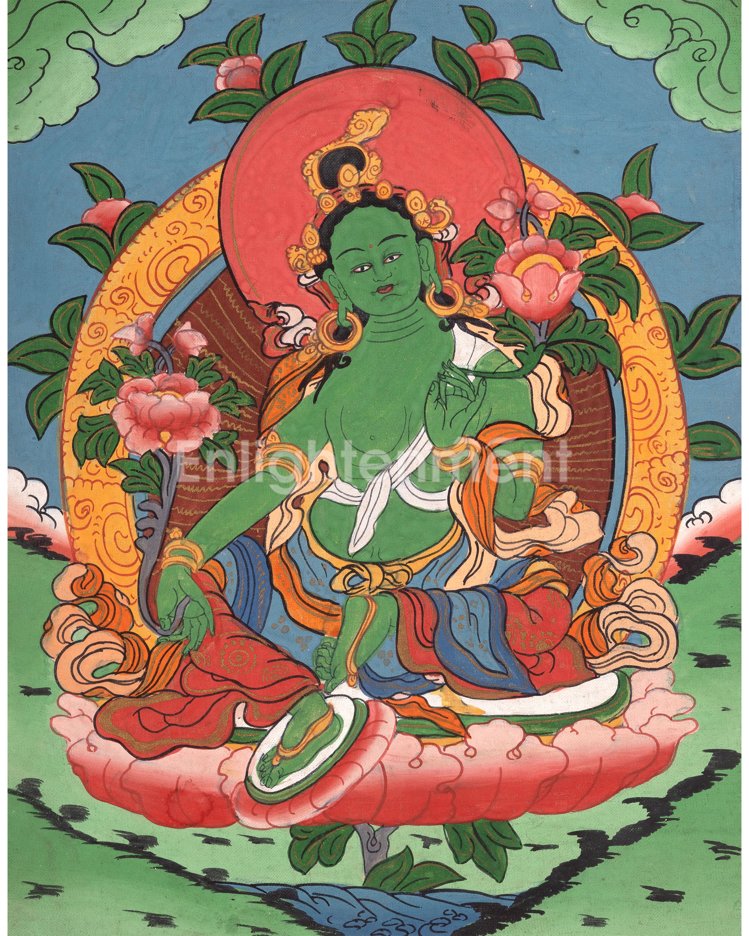 Buddha Vairocana Thangka | The Central Buddha of Tibetan Buddhism