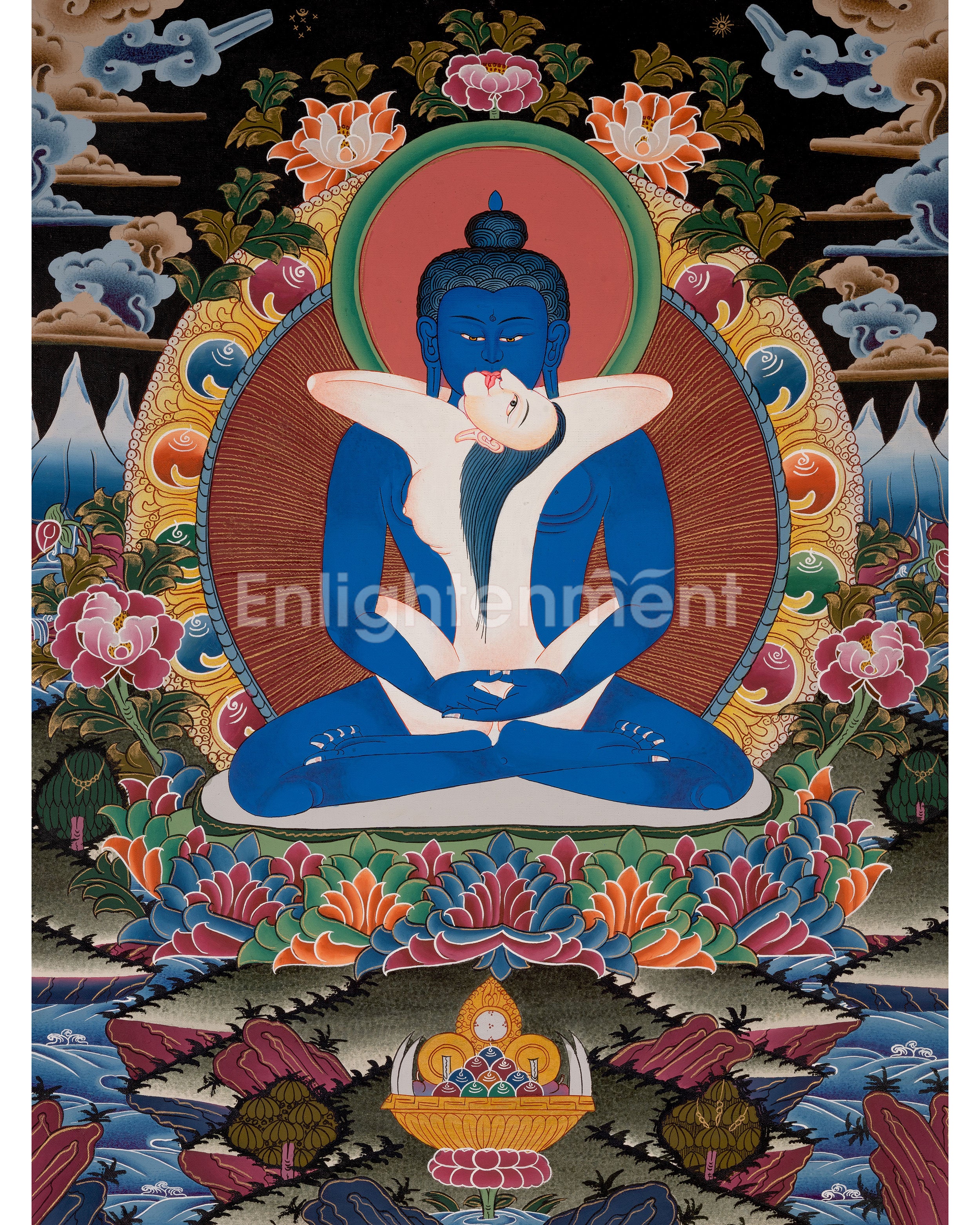 Buddha Samantabhadra Thangka | Traditional Painting | Wall Decors