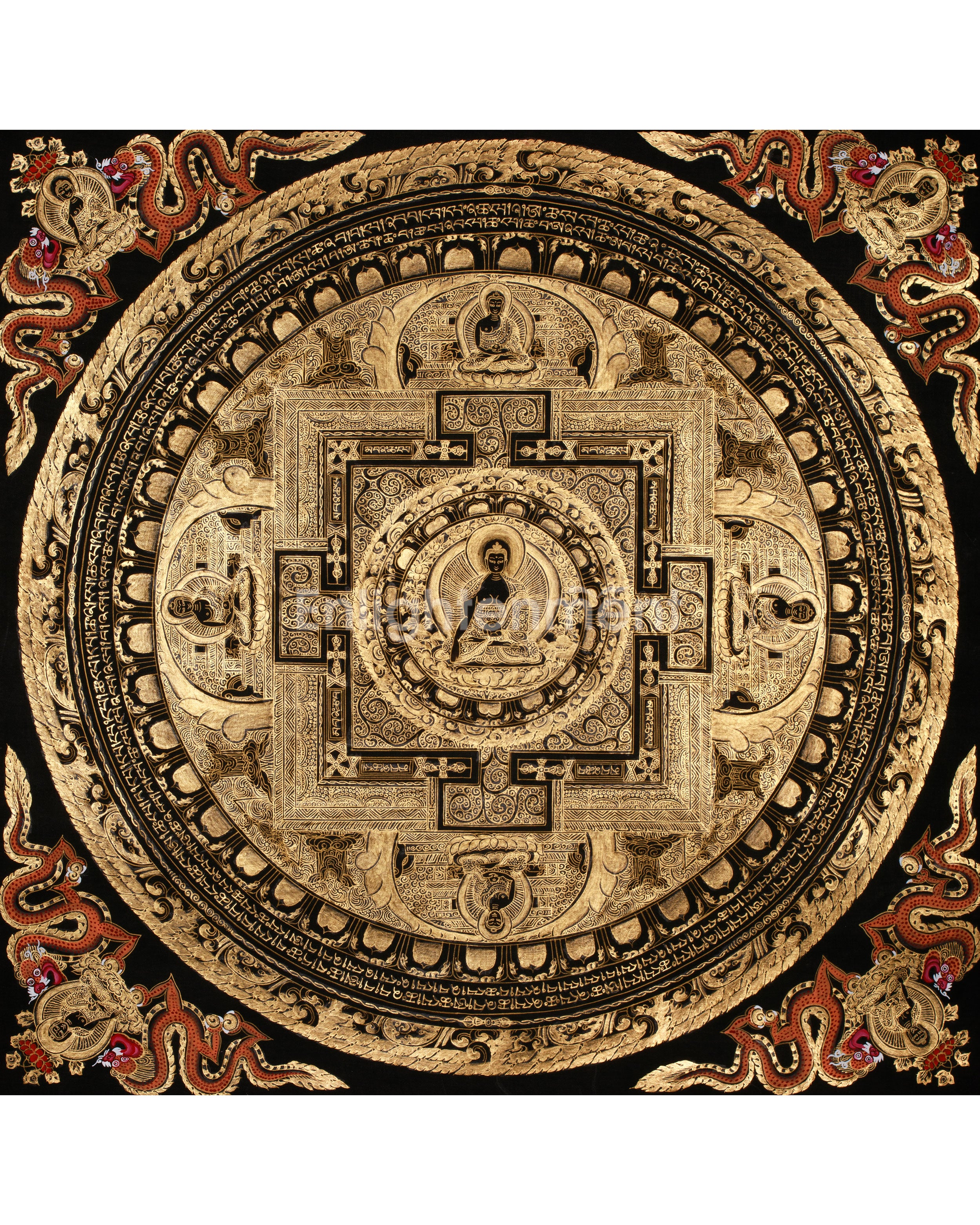Original Painting of Buddha Shakyamuni | Mandala Thangka Painting